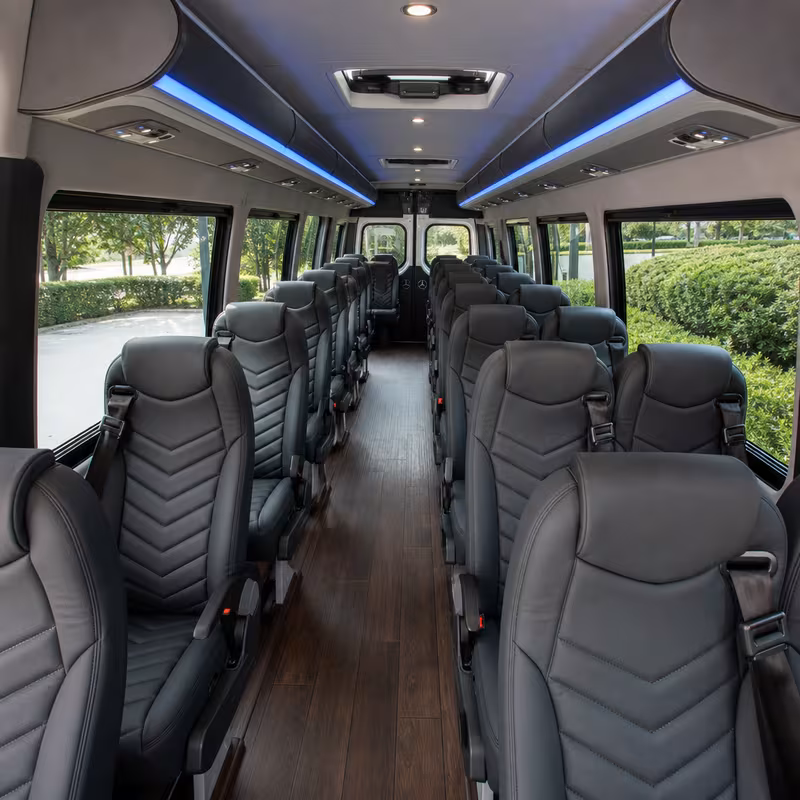 15-35 Passenger Minibus Interior