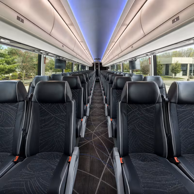 40-56 Passenger Charter Bus Interior