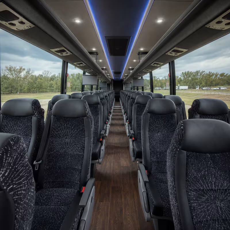 40-56 Passenger Charter Bus Interior