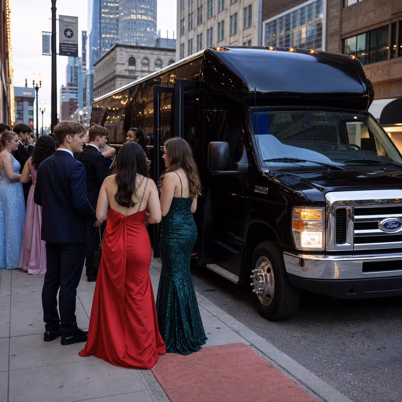 Passengers loading luggage while boarding an Sunnyvale group shuttle