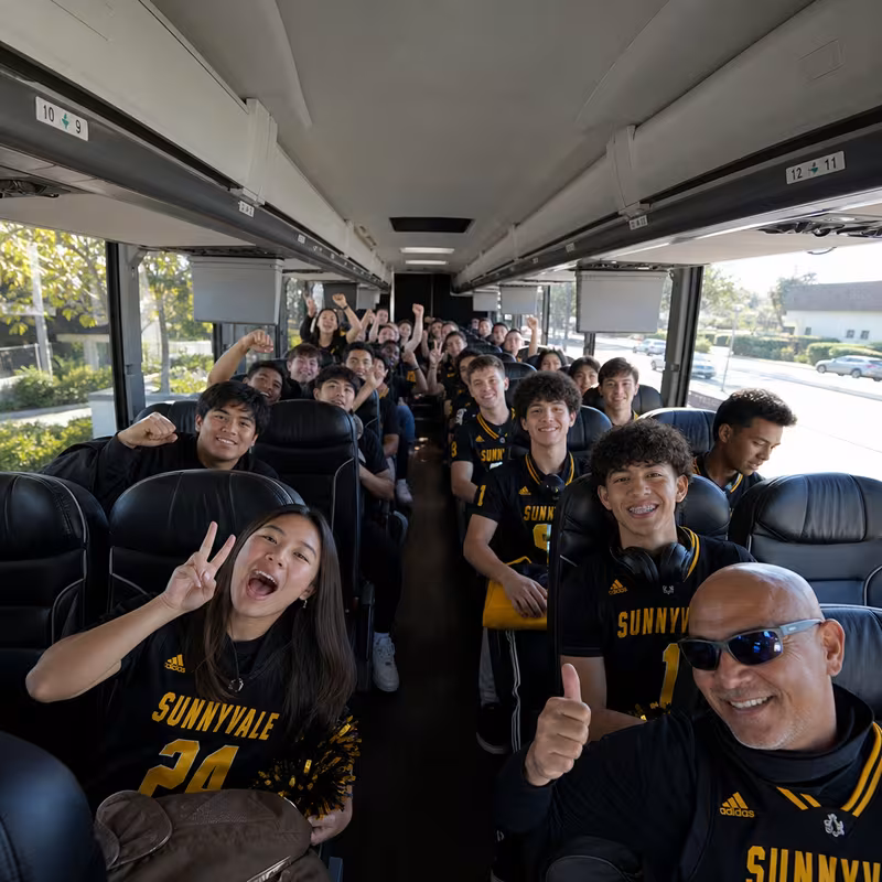 Black Mercedes Sprinter van staged for an Sunnyvale Sporting Event Transportation group