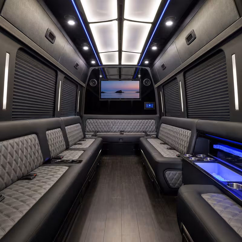 14 Passenger Sprinter Limo Interior