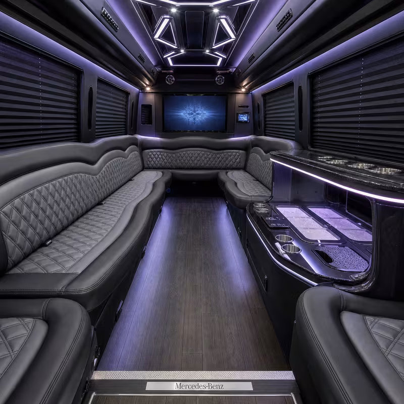 14 Passenger Sprinter Limo Interior
