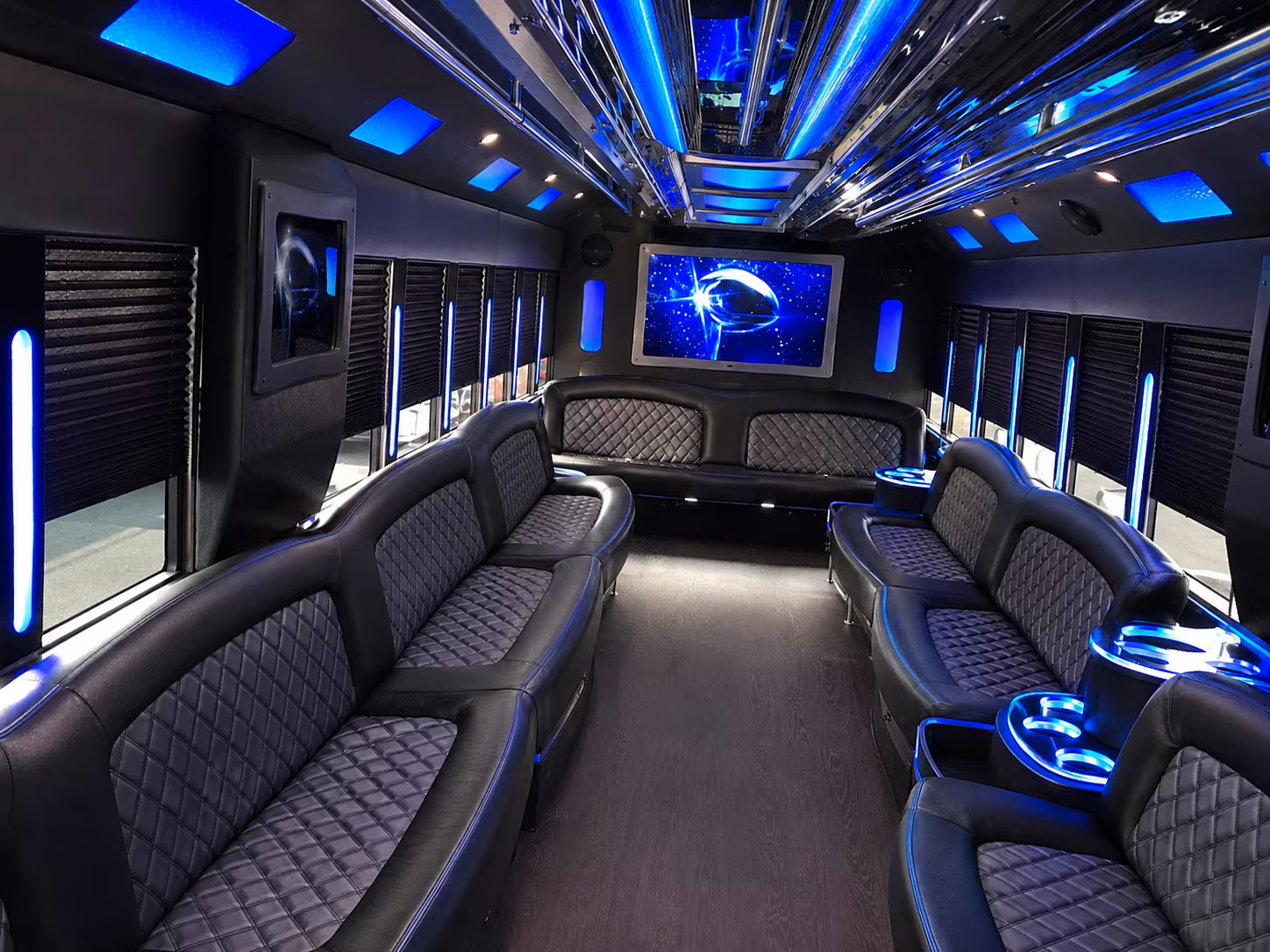 Sunnyvale Birthday, Sweet 16, & Quinceañera Transportation party bus exterior