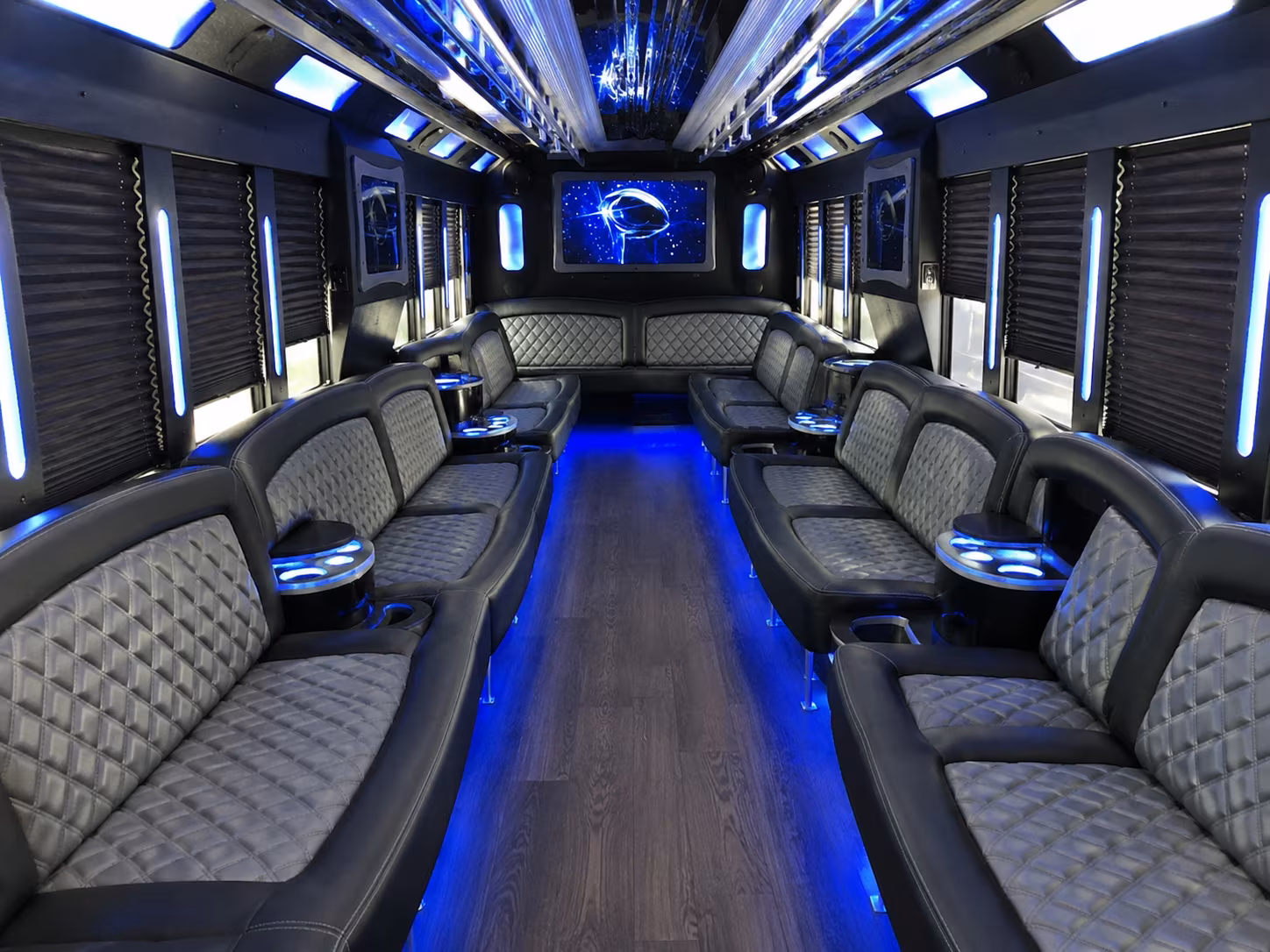 Sunnyvale Private Event Transportation party bus interior
