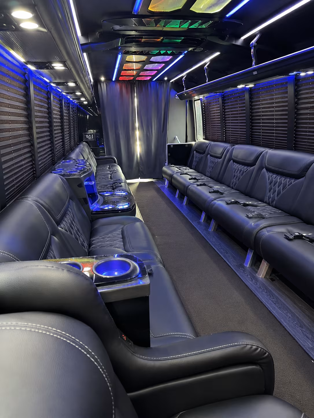 Sunnyvale Prom & Homecoming Transportation party bus interior