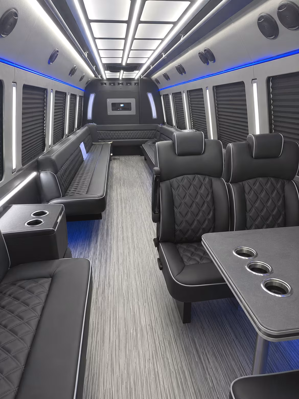 Sunnyvale Wedding Transportation party bus interior