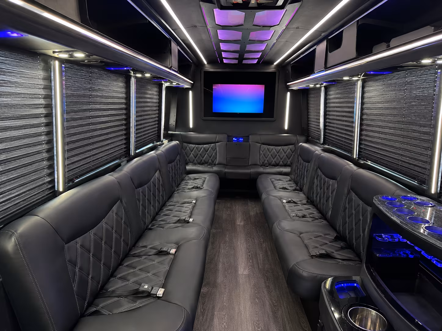 Sunnyvale Wedding Transportation party bus exterior