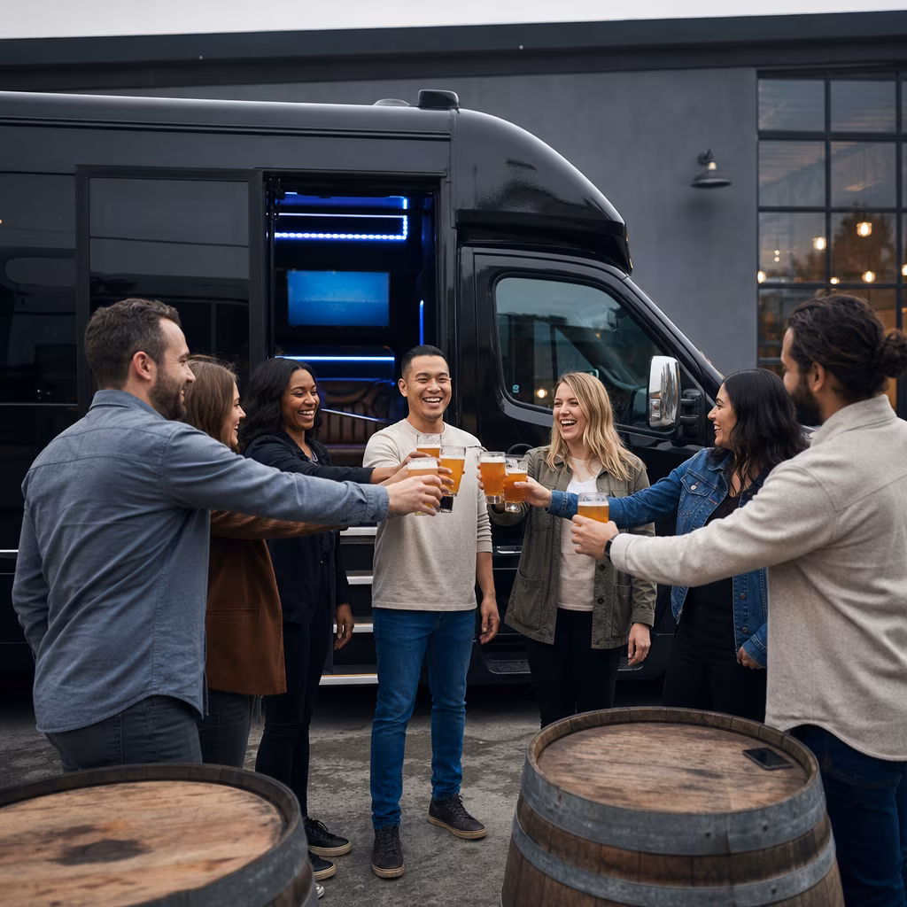 Sunnyvale Winery Tour & Pub Crawl Transportation